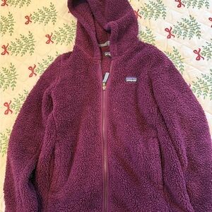 Patagonia Kids' Plush Purple Hoodie